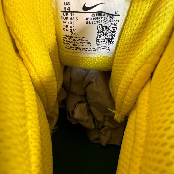 Nike Force Savage Pro 2 Mid Shark Oregon Ducks Sample PE Cleats Sz 14 CI9904-700 main image 8